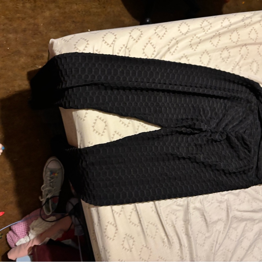 Spoiled Black Textured Leggings
